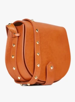 LE MAMOUR CLOUS - Besace à Studs En Cuir | Marron -Vêtements-Soeur 2713185