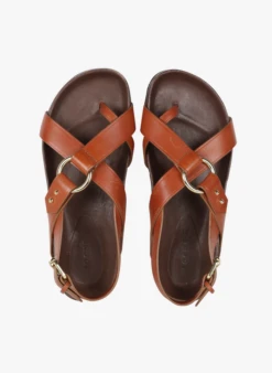 Soeur MEXICO - Sandales Plates En Cuir | Marron -Vêtements-Soeur 2824660