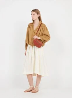 LA LILI - GRDE NANE VELOURS CLOUS - Banane En Cuir | Marron -Vêtements-Soeur 3025217