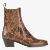 Soeur GAZETTE - Bottines En Cuir Imprimé Motif Python | Marron 2 Soeur GAZETTE - Bottines En Cuir Imprimé Motif Python | Marron -Vêtements-Soeur 3025955