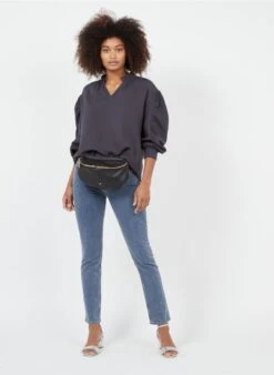 GRANDE LILI - Sac Banane Zippé En Cuir | Noir 9 GRANDE LILI - Sac Banane Zippé En Cuir | Noir -Vêtements-Soeur 3059062