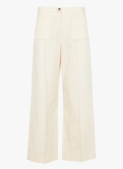 Soeur HARRY - Pantalon Large Taille Haute En Twill De Coton | Beige -Vêtements-Soeur 3320987