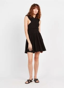 Soeur Sandales Plates En Cuir | Noir -Vêtements-Soeur 3461217