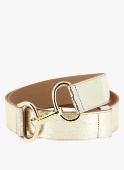 LA CHANZY - Ceinture En Croûte De Cuir | Doré