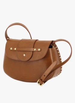 LE COURCY - Sac Bandoulière à Rabat En Cuir | Marron -Vêtements-Soeur 3596507