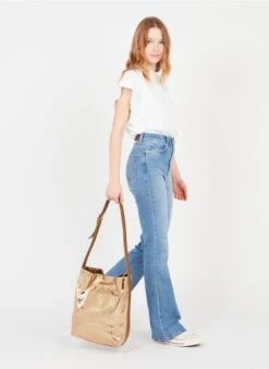 LE ENZO - Cabas En Cuir Métallisé | Doré -Vêtements-Soeur 3605042