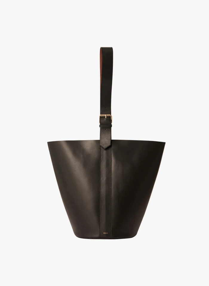 Soeur SAUL - Grand Sac Seau En Cuir Souple | Noir 3 Soeur SAUL - Grand Sac Seau En Cuir Souple | Noir