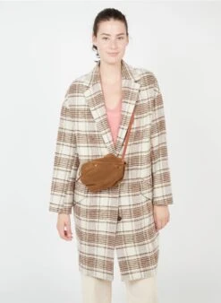 LE MINI SOHNA - Sac Bandoulière En Croute De Cuir | Marron -Vêtements-Soeur 3768691