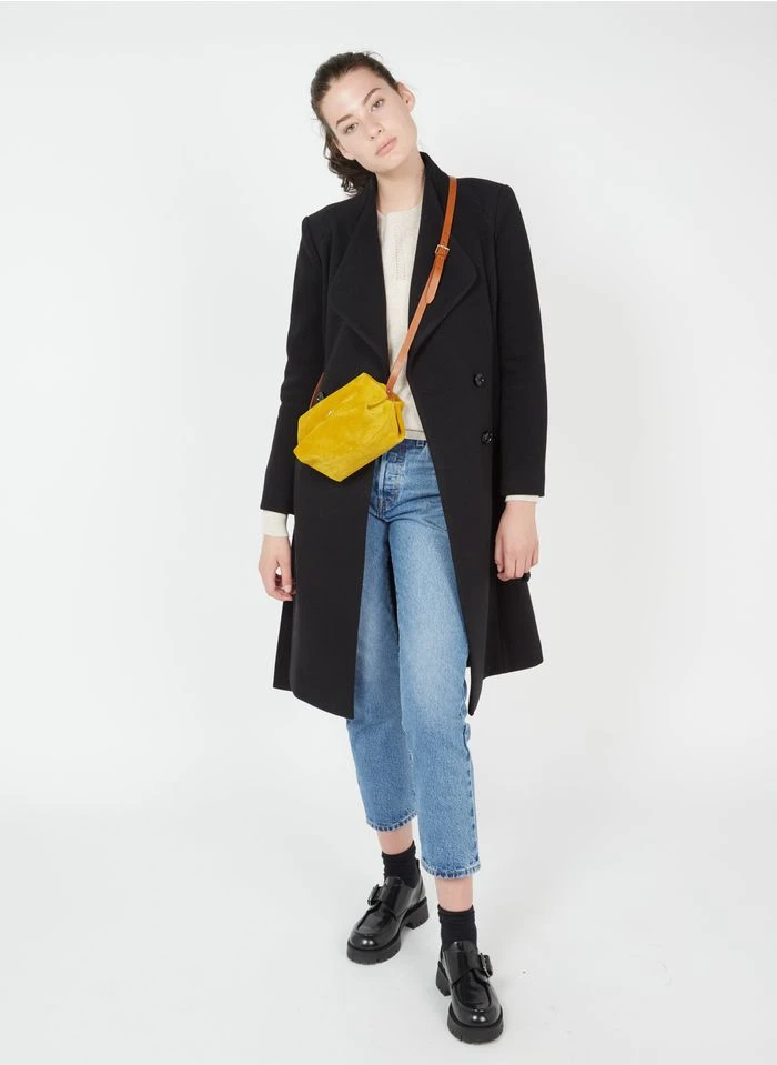 LE MINI SOHNA - Sac Bandoulière En Croute De Cuir | Jaune 6 LE MINI SOHNA - Sac Bandoulière En Croute De Cuir | Jaune – Image 4