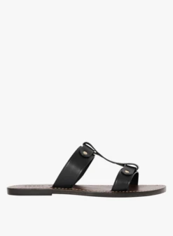 Soeur TARANIS - Mules Plates En Cuir | Noir