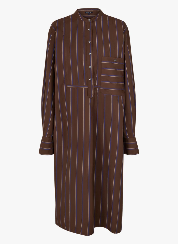 Soeur PIA - Robe Longue En Popeline De Coton Rayé | Multicolore 5 Soeur PIA - Robe Longue En Popeline De Coton Rayé | Multicolore – Image 3