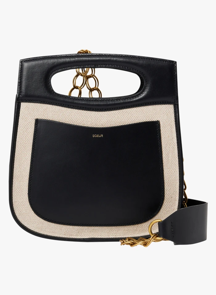 Soeur CHERI - Sac Bandoulière Bi Matière | Beige 3 Soeur CHERI - Sac Bandoulière Bi Matière | Beige