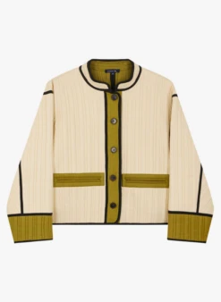 Soeur PATCHOULI - Veste Col Rond En Coton | Beige -Vêtements-Soeur 3984920