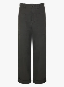 Soeur THABOR - Pantalon Large En Coton Lavé | Gris -Vêtements-Soeur 3985041