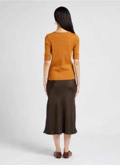 Soeur FEVER - Jupe Midi Fluide En Satin | Gris -Vêtements-Soeur 4009738