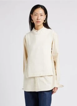 Soeur UZEL - Plastron En Laine | Beige -Vêtements-Soeur 4009789