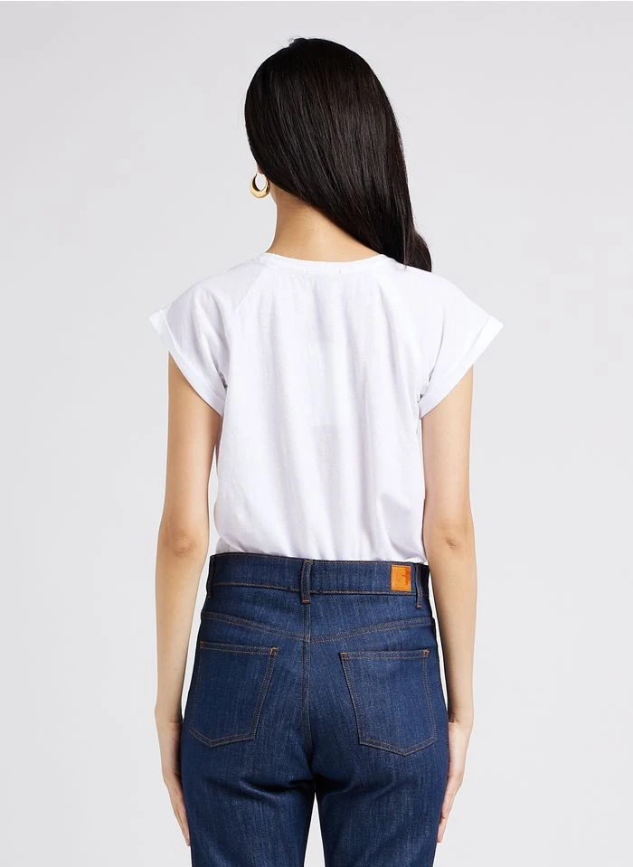 Soeur VALENTINA - Tee-shirt Col Rond Sérigraphié En Coton Mélangé | Blanc 4 Soeur VALENTINA - Tee-shirt Col Rond Sérigraphié En Coton Mélangé | Blanc – Image 2