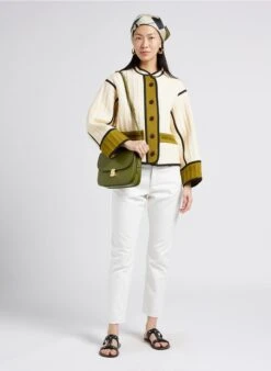 Soeur PATCHOULI - Veste Col Rond En Coton | Beige -Vêtements-Soeur 4009822