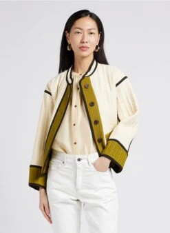 Soeur PATCHOULI - Veste Col Rond En Coton | Beige -Vêtements-Soeur 4009825