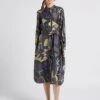 Soeur LAUREN - Robe Midi En Soie Imprimée | Gris -Vêtements-Soeur 4009869