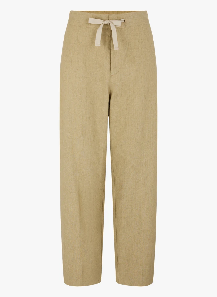 Soeur SARAJEVO - Pantalon Droit Chiné En Lin | Beige 5 Soeur SARAJEVO - Pantalon Droit Chiné En Lin | Beige – Image 3