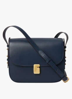 Soeur BELLISSIMA MAXI - Sac Bandoulière En Cuir Glacé | Bleu