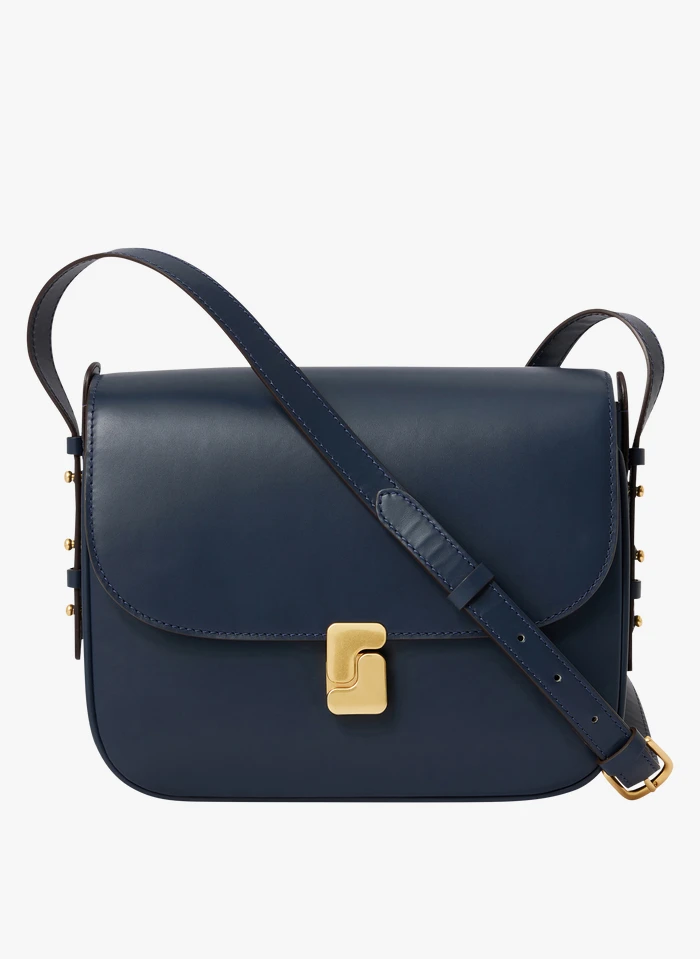 Soeur BELLISSIMA MAXI - Sac Bandoulière En Cuir Glacé | Bleu 3 Soeur BELLISSIMA MAXI - Sac Bandoulière En Cuir Glacé | Bleu