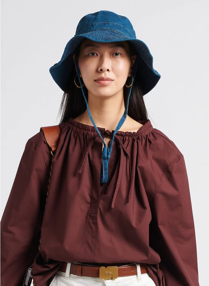 Soeur TONY - Chapeau Bob En Coton Et Lin | Bleu 4 Soeur TONY - Chapeau Bob En Coton Et Lin | Bleu – Image 2