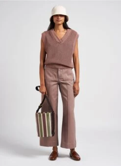 Soeur SAUL MINI - Sac Seau En Cuir Et Toile à Rayures | Multicolore 7 Soeur SAUL MINI - Sac Seau En Cuir Et Toile à Rayures | Multicolore -Vêtements-Soeur 4052101