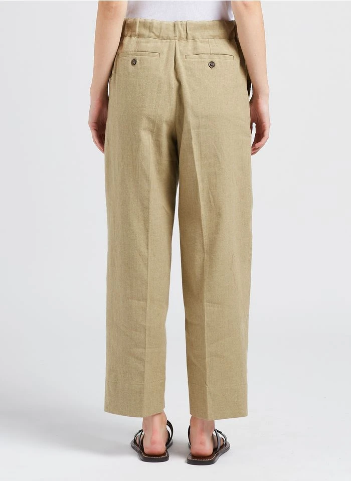 Soeur SARAJEVO - Pantalon Droit Chiné En Lin | Beige 4 Soeur SARAJEVO - Pantalon Droit Chiné En Lin | Beige – Image 2