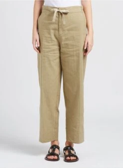 Soeur SARAJEVO - Pantalon Droit Chiné En Lin | Beige