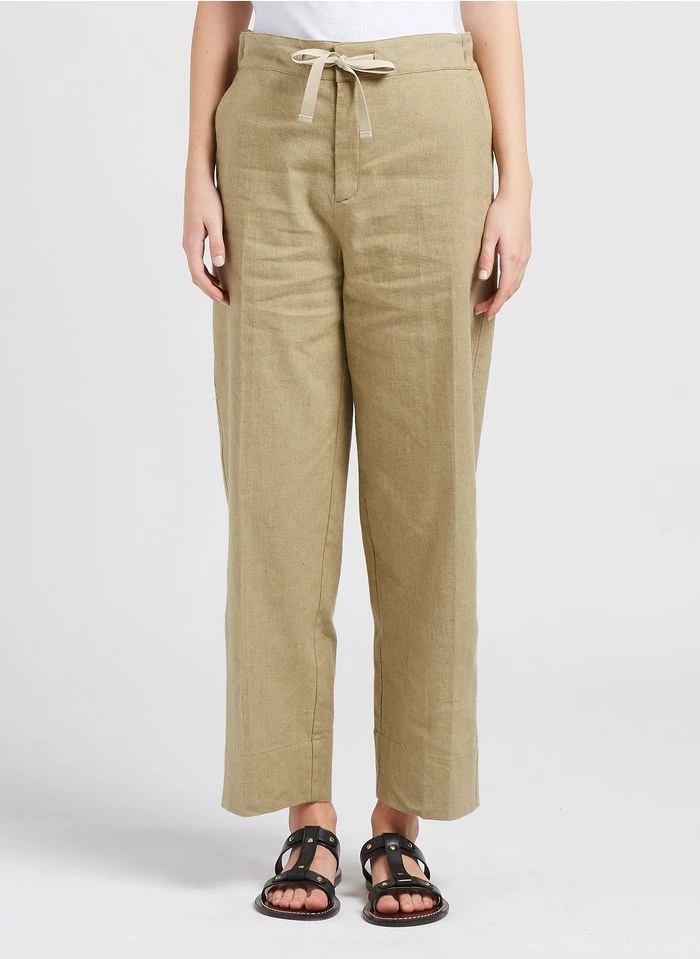 Soeur SARAJEVO - Pantalon Droit Chiné En Lin | Beige 3 Soeur SARAJEVO - Pantalon Droit Chiné En Lin | Beige