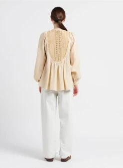 Soeur TULSA - Sandales Plates En Cuir Velours | Blanc -Vêtements-Soeur 4085327