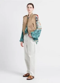 Soeur TULSA - Sandales Plates En Cuir Velours | Blanc -Vêtements-Soeur 4085340