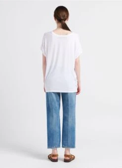 Soeur TULSA - Sandales Plates En Cuir Velours | Blanc -Vêtements-Soeur 4085347