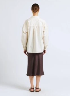 Soeur FEVER - Jupe Midi Fluide En Satin | Gris -Vêtements-Soeur 4092371