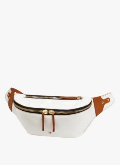 LA COCO - Sac Banane En Cuir Verni | Blanc -Vêtements-Soeur 4132300