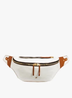 LA COCO - Sac Banane En Cuir Verni | Blanc