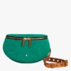 LA NEW LILI - Sac Banane En Cuir Velours | Vert -Vêtements-Soeur 4132305