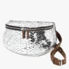 LA LILI - Sac Banane En Cuir Embossé | Argent -Vêtements-Soeur 4132310