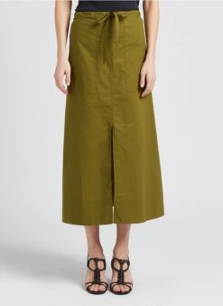 Soeur TERESA - Jupe Longue En Popeline De Coton | Vert