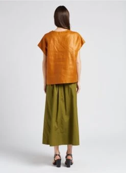 Soeur TERESA - Jupe Longue En Popeline De Coton | Vert -Vêtements-Soeur 4151908