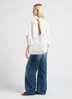 LE TOTO - Sac Cabas En Cuir Verni | Blanc -Vêtements-Soeur 4154254