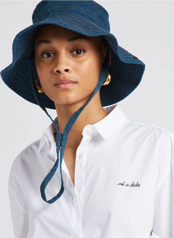 Soeur TONY - Chapeau Bob En Coton Et Lin | Bleu 3 Soeur TONY - Chapeau Bob En Coton Et Lin | Bleu