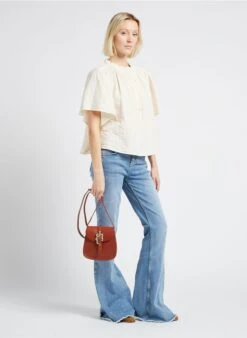 LE SAB BARBIER - Petit Sac Bandoulière En Cuir | Marron -Vêtements-Soeur 4170353