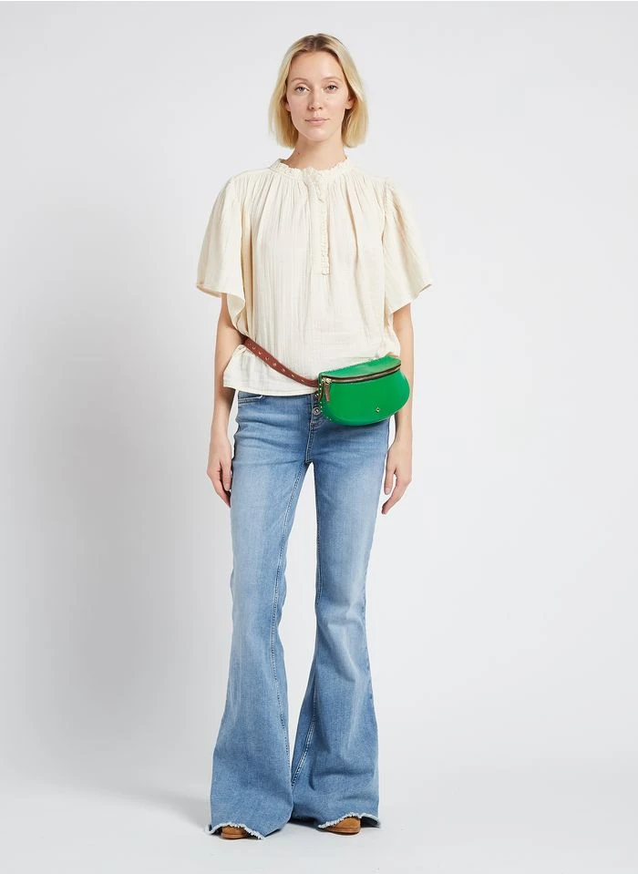 LA LILI - Pochette Banane En Cuir Verni | Vert 8 LA LILI - Pochette Banane En Cuir Verni | Vert – Image 6