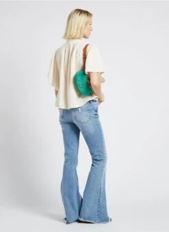 LA NEW LILI - Sac Banane En Cuir Velours | Vert -Vêtements-Soeur 4170376