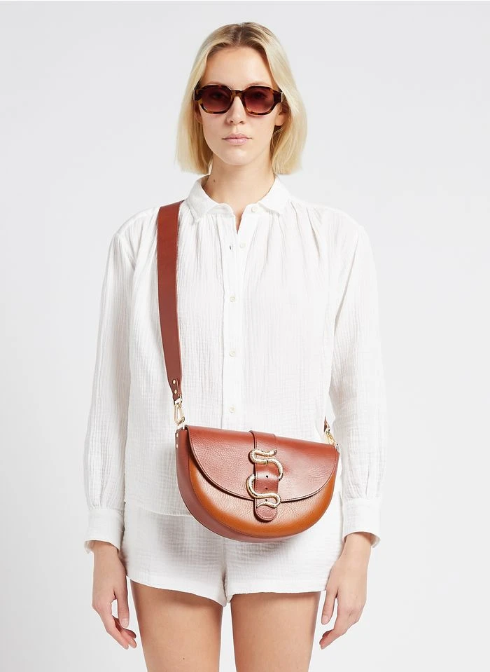 LE GABIE CRUSH - Sac Bandoulière En Cuir | Marron 4 LE GABIE CRUSH - Sac Bandoulière En Cuir | Marron – Image 2