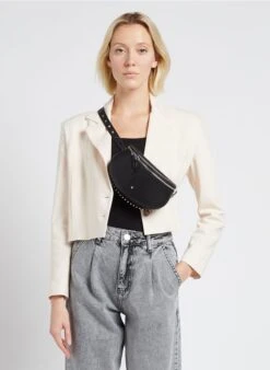 LA LILI ROCK - Sac Banane En Cuir | Noir -Vêtements-Soeur 4170621