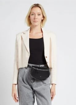 LA LILI ROCK - Sac Banane En Cuir | Noir -Vêtements-Soeur 4170622